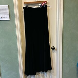 NWT Chetta B black velvet maxi skirt, Size 12